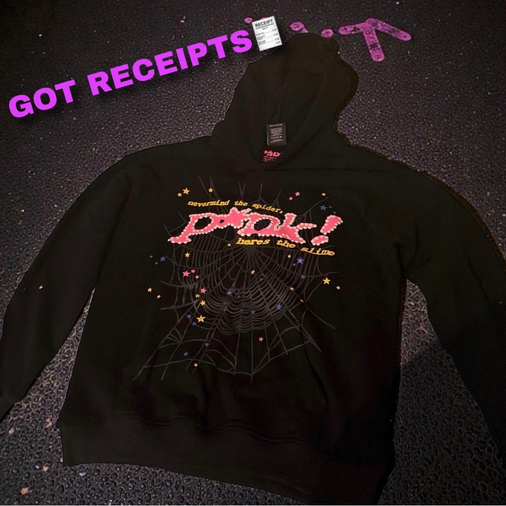 Sp3der Pink Hoodie Size M